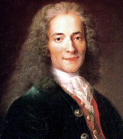 portrait of  of voltaire