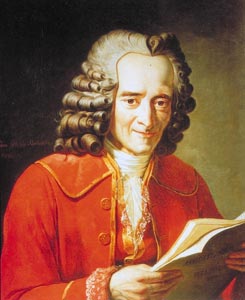 portrait of  of voltaire