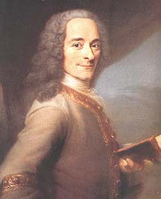 portrait of  of voltaire